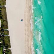 Aerial View of Beach in Miami, Florida