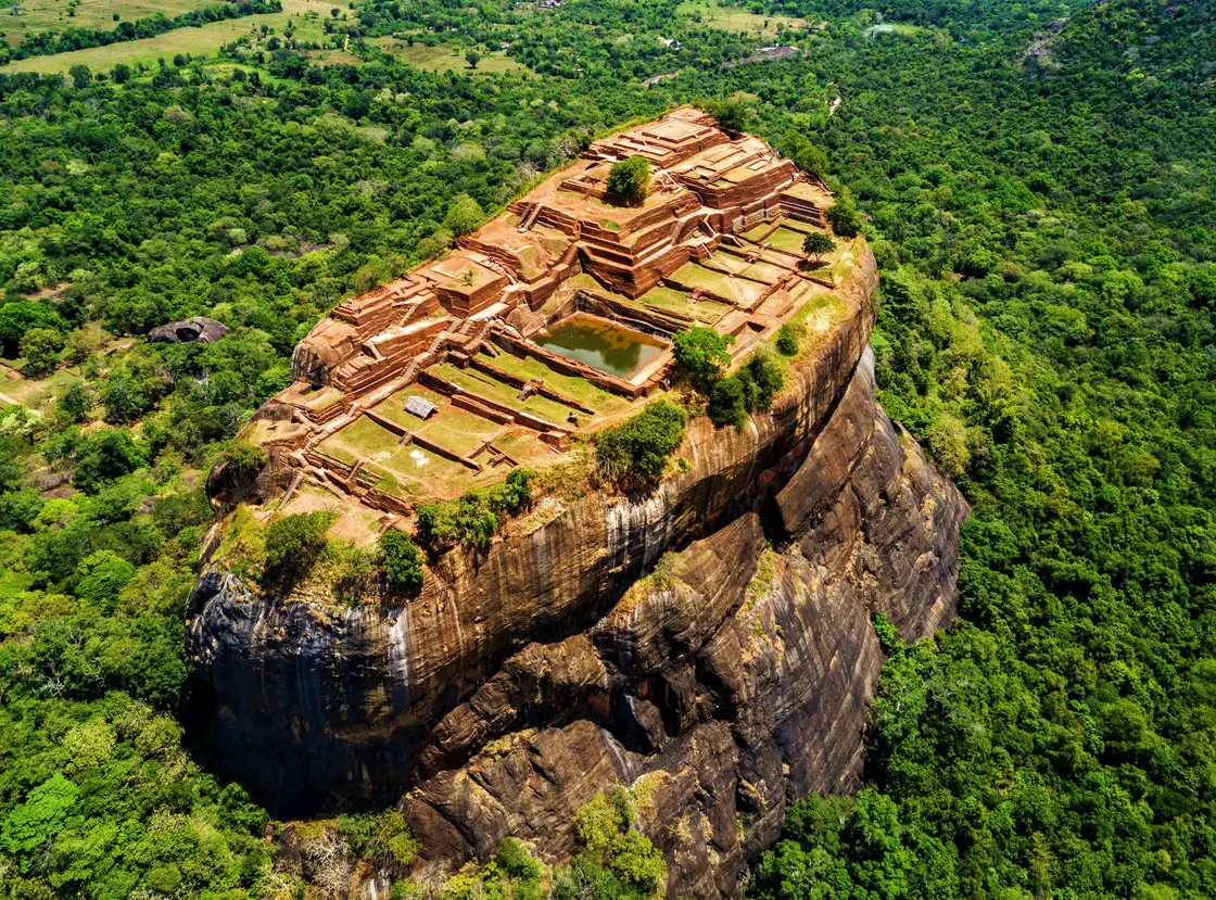 Aerial View of Sigiriya Rock