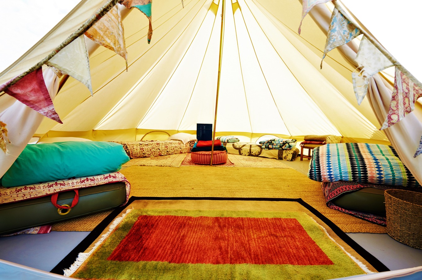 Interior View of a Modern Teepee Tent